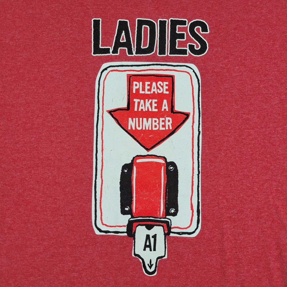 Vintage Please Take A‎ Number Shirt Mens Extra Large Delta Pro Weight 90s